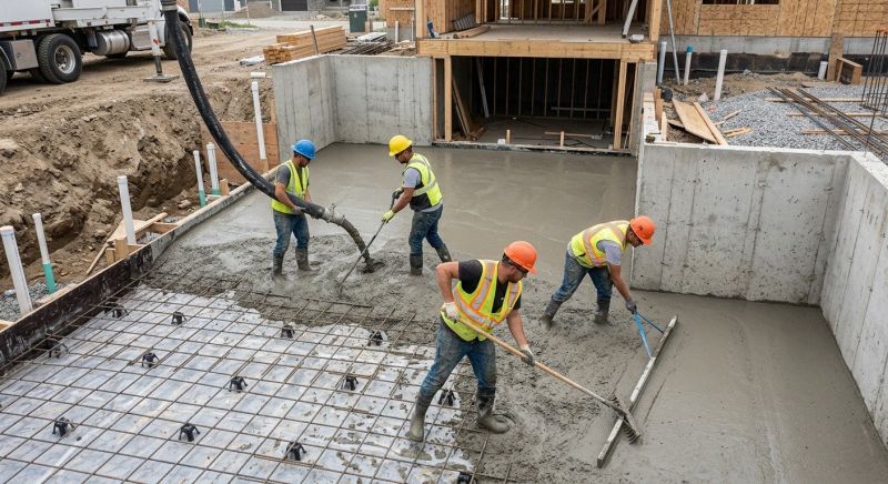 Basement Concrete Installation in Natick, MA