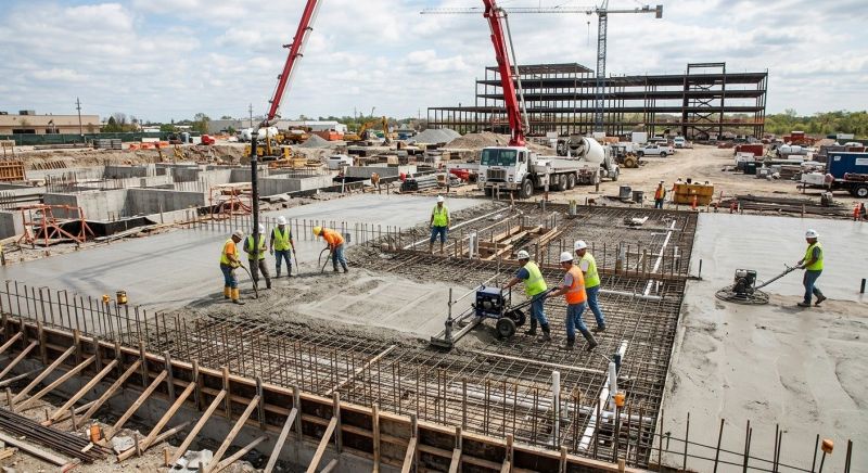 Commercial Slab Construction in Fall River, MA