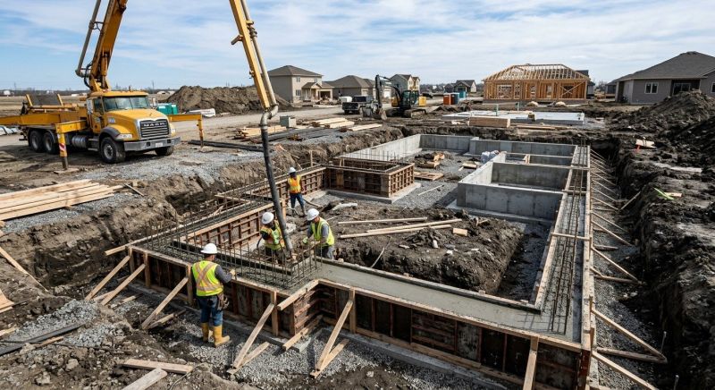 Concrete Foundation Installation in Brockton, MA