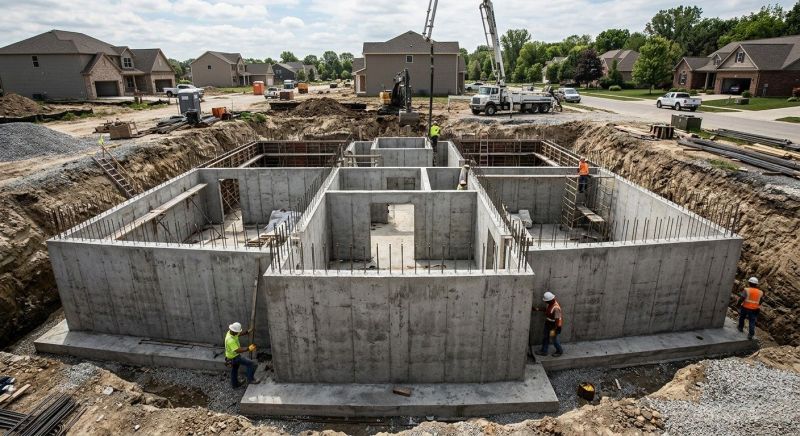 Concrete Foundation Installation in Randolph, MA