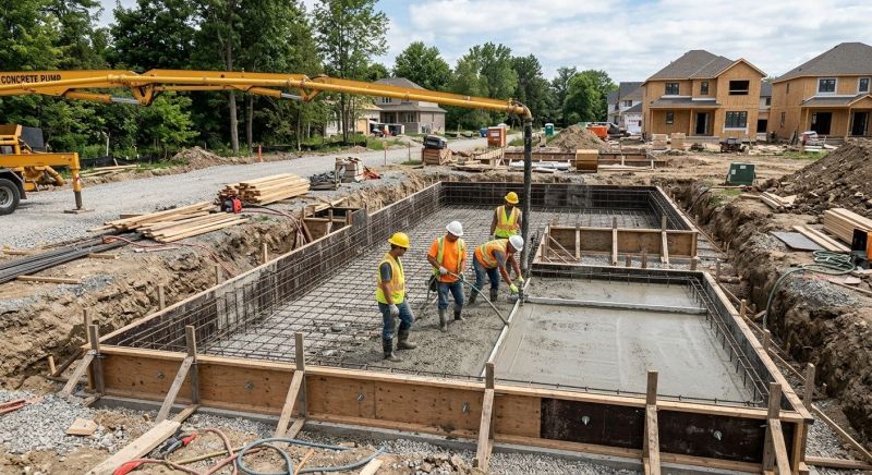 Concrete Foundation Installation in Riverside, RI