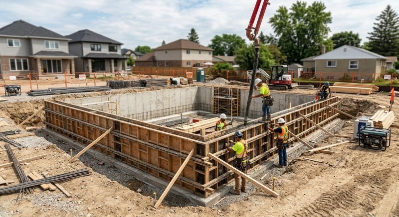 Foundation Construction in East Greenwich, RI