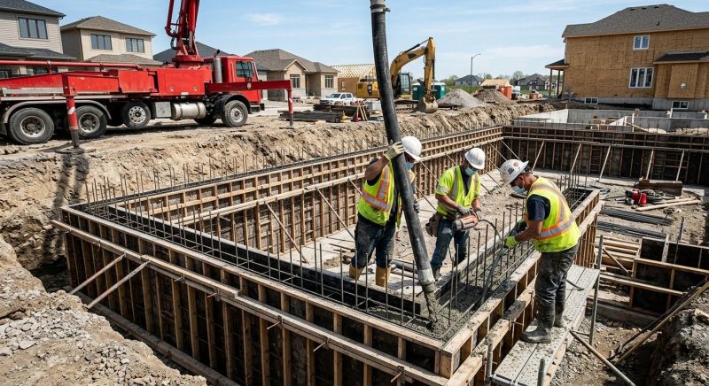 Foundation Wall Pouring in Randolph, MA