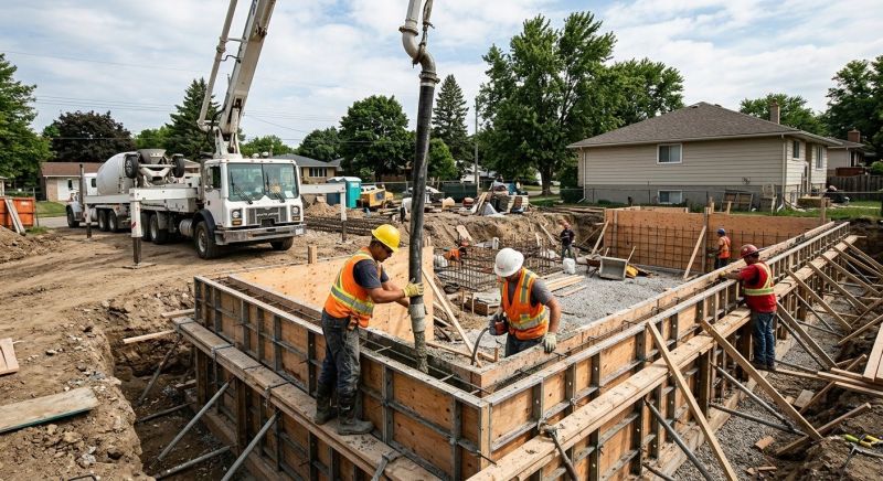 Foundation Wall Pouring in West Bridgewater, MA